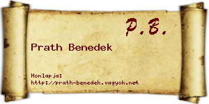 Prath Benedek névjegykártya